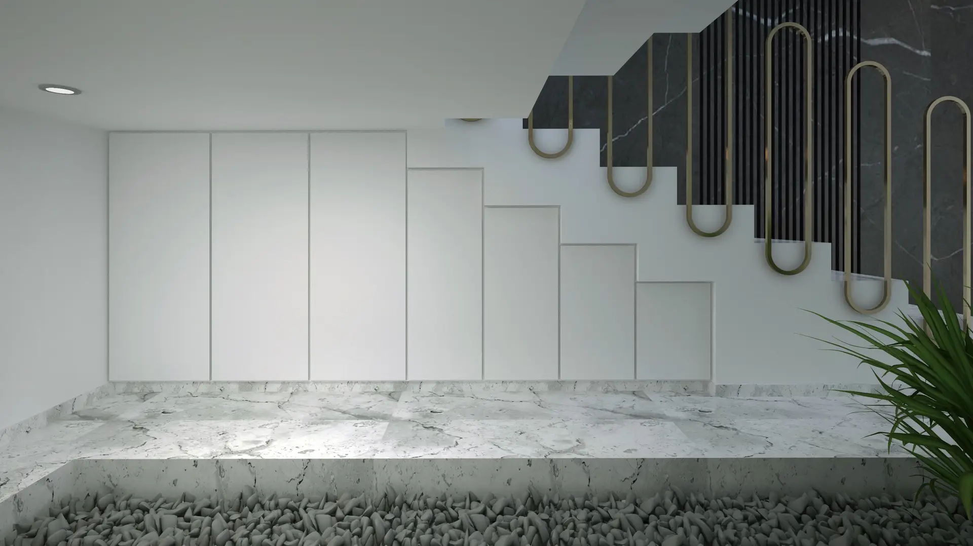 Minimalist architectural staircase reflecting design philosophy